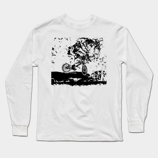 bmx Long Sleeve T-Shirt by rickylabellevie